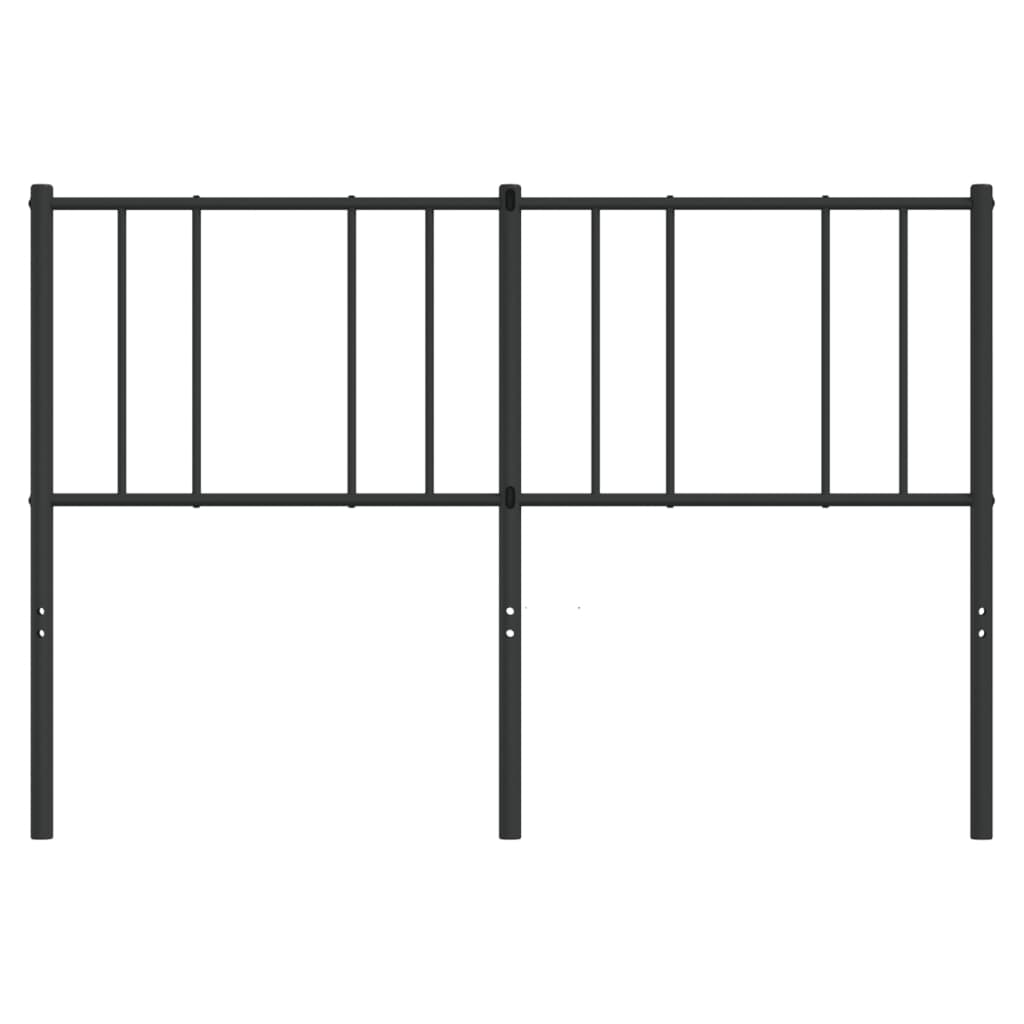 vidaXL Tăblie de pat metalică, negru, 140 cm