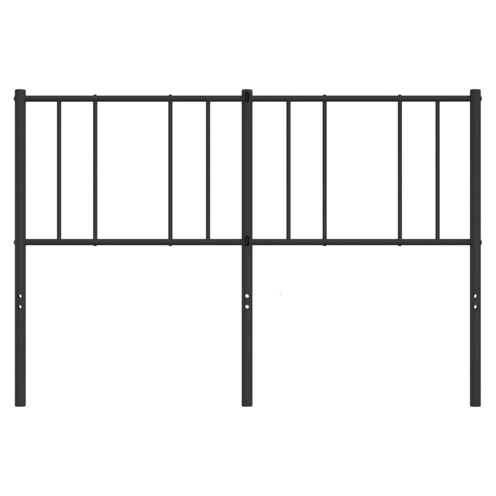 vidaXL Tăblie de pat metalică, negru, 160 cm