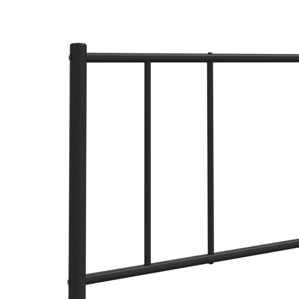 vidaXL Tăblie de pat metalică, negru, 160 cm