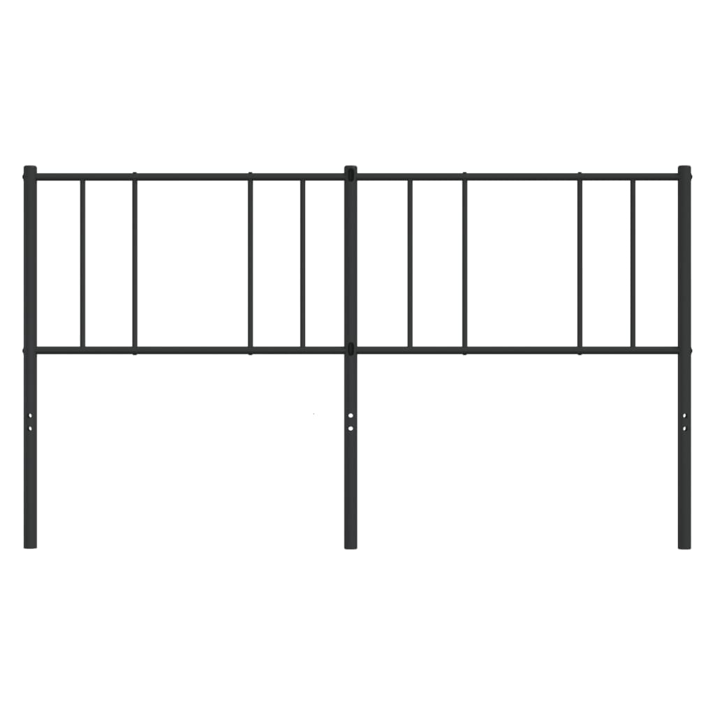 vidaXL Tăblie de pat metalică, negru, 193 cm