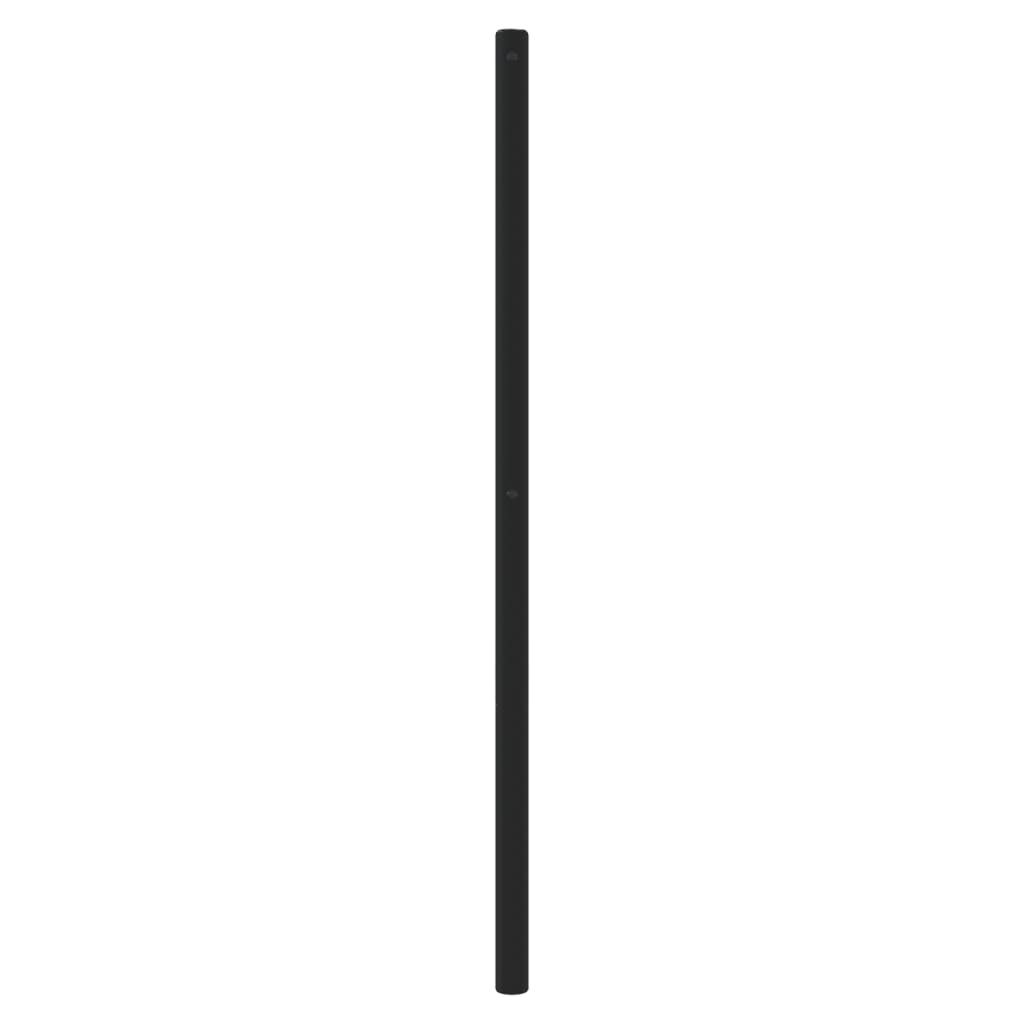vidaXL Tăblie de pat metalică, negru, 193 cm