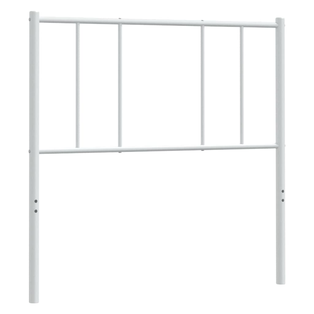 vidaXL Tăblie de pat metalică, alb, 80 cm vidaXL Tăblie de pat metalică, alb, 80 cm