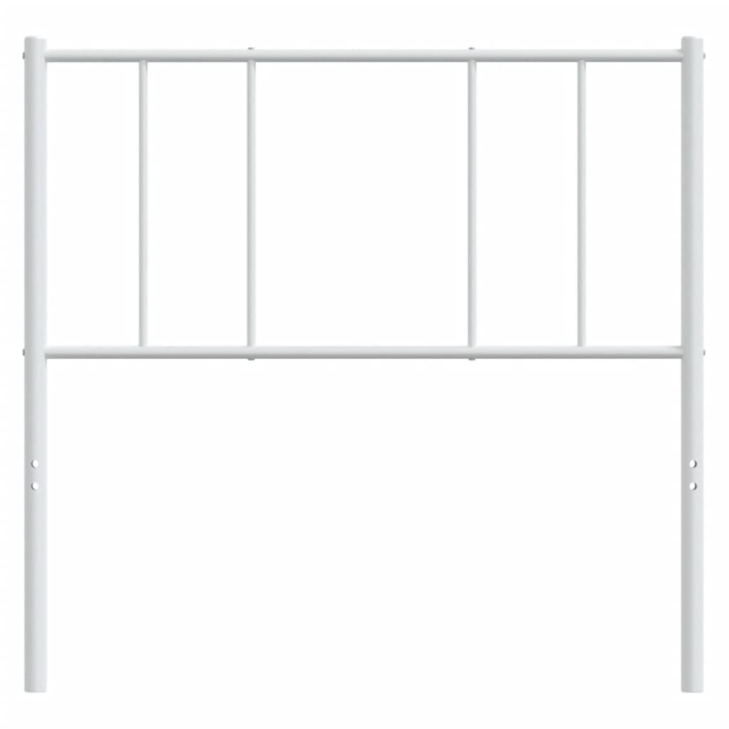 vidaXL Tăblie de pat metalică, alb, 80 cm vidaXL Tăblie de pat metalică, alb, 80 cm