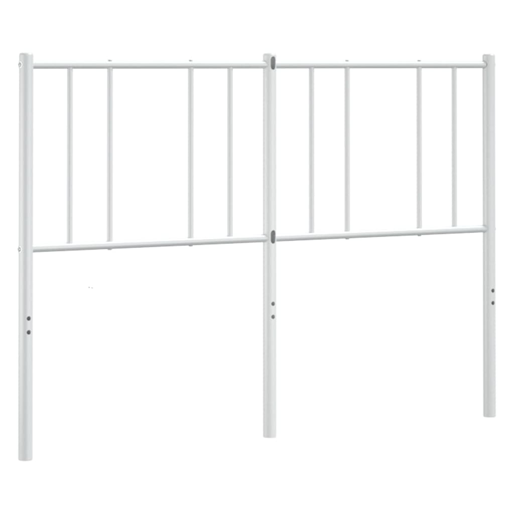 vidaXL Tăblie de pat metalică, alb, 120 cm