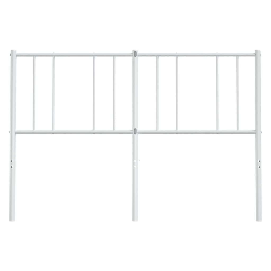 vidaXL Tăblie de pat metalică, alb, 120 cm