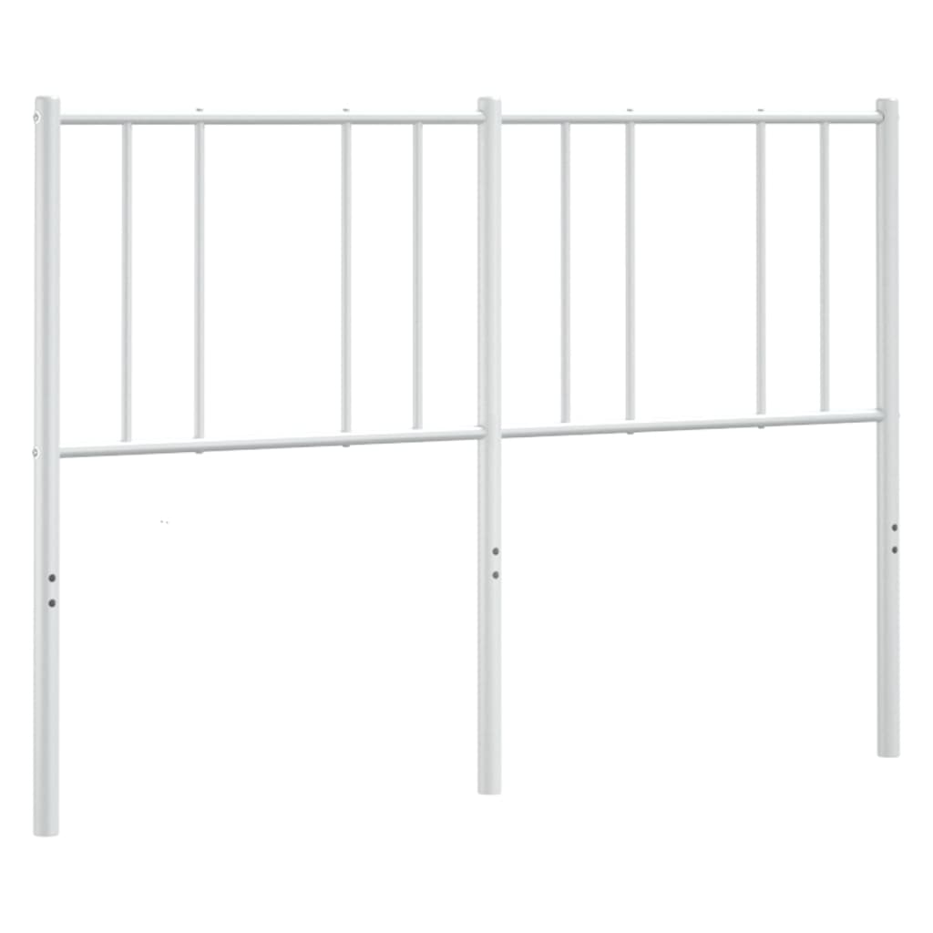 vidaXL Tăblie de pat metalică, alb, 120 cm