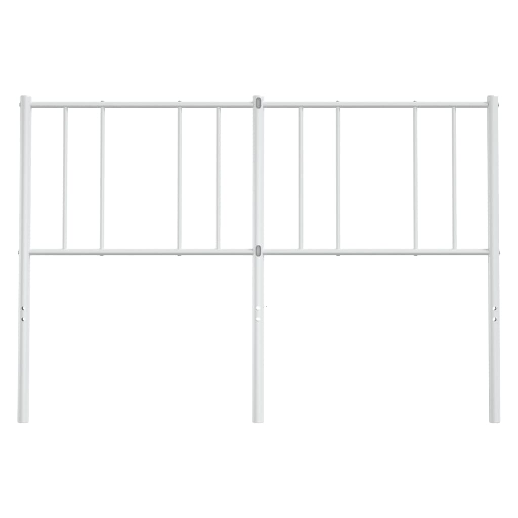vidaXL Tăblie de pat metalică, alb, 150 cm
