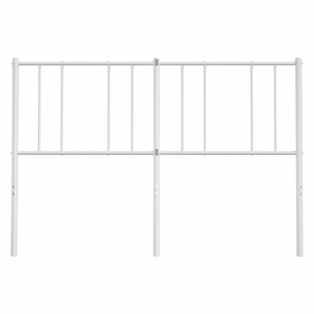 vidaXL Tăblie de pat metalică, alb, 160 cm