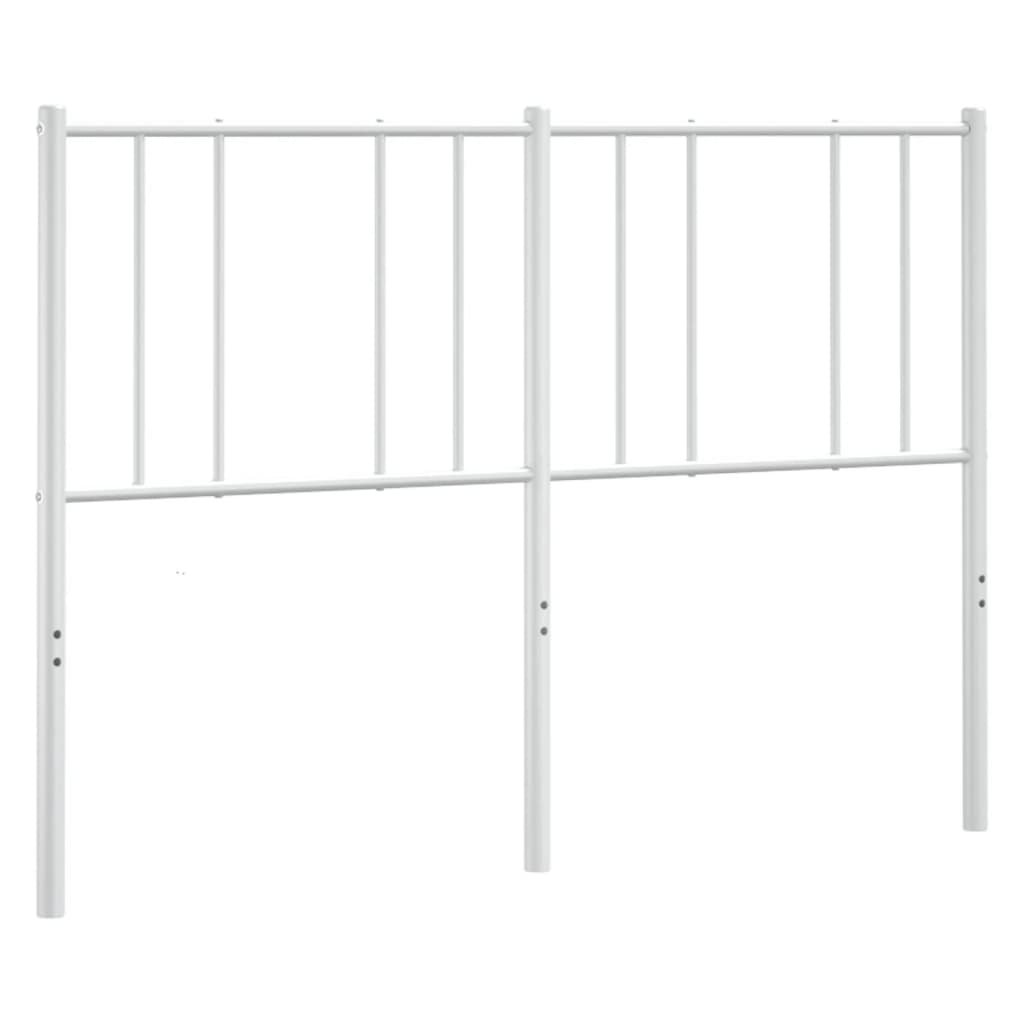 vidaXL Tăblie de pat metalică, alb, 160 cm