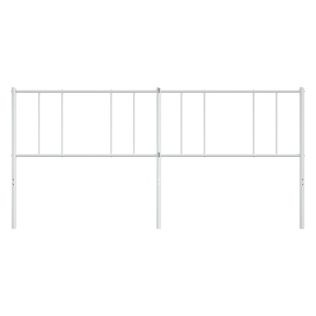 vidaXL Tăblie de pat metalică, alb, 200 cm vidaXL Tăblie de pat metalică, alb, 200 cm