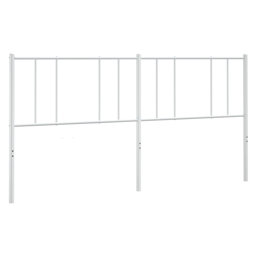 vidaXL Tăblie de pat metalică, alb, 200 cm vidaXL Tăblie de pat metalică, alb, 200 cm