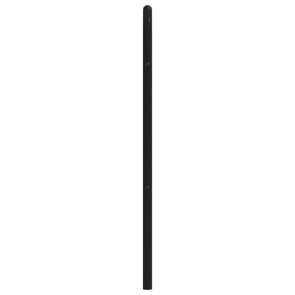 vidaXL Tăblie de pat metalică, negru, 75 cm