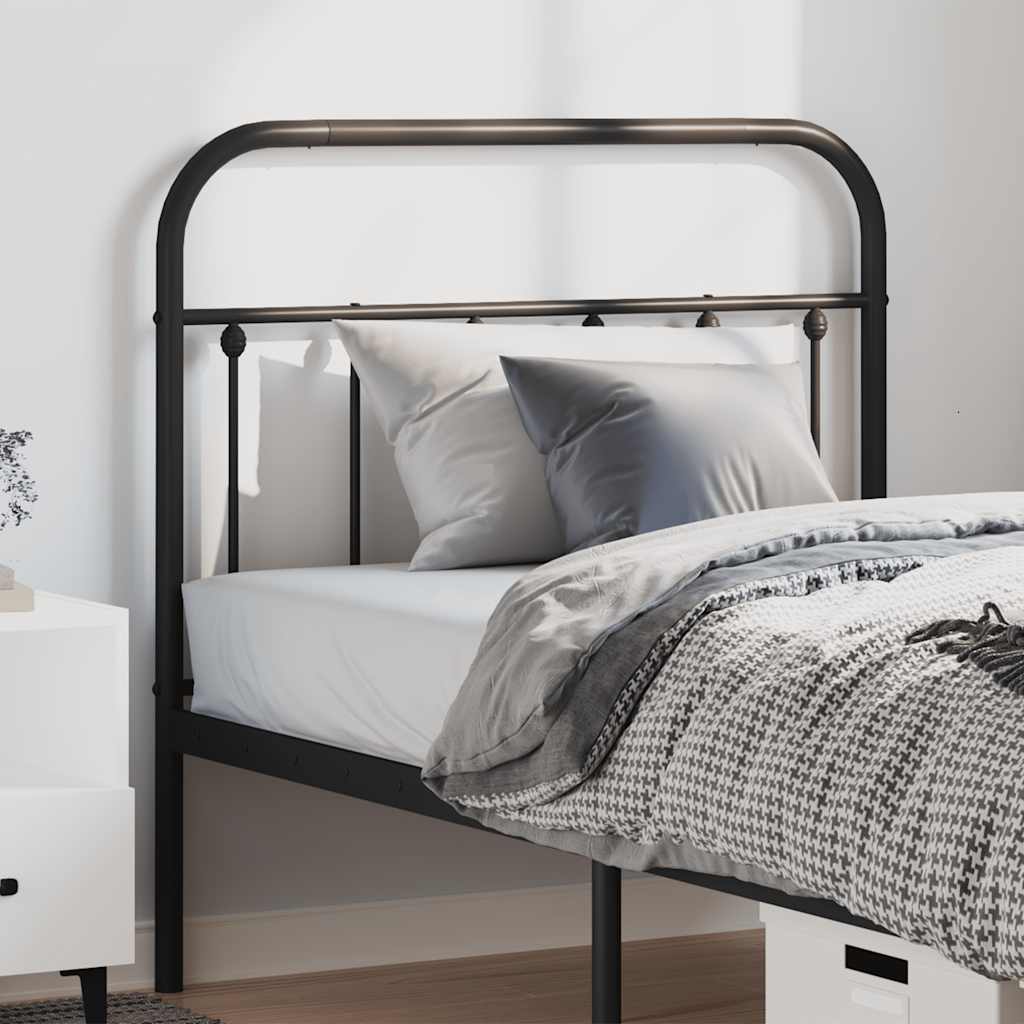 vidaXL Tăblie de pat metalică, negru, 100 cm vidaXL Tăblie de pat metalică, negru, 100 cm