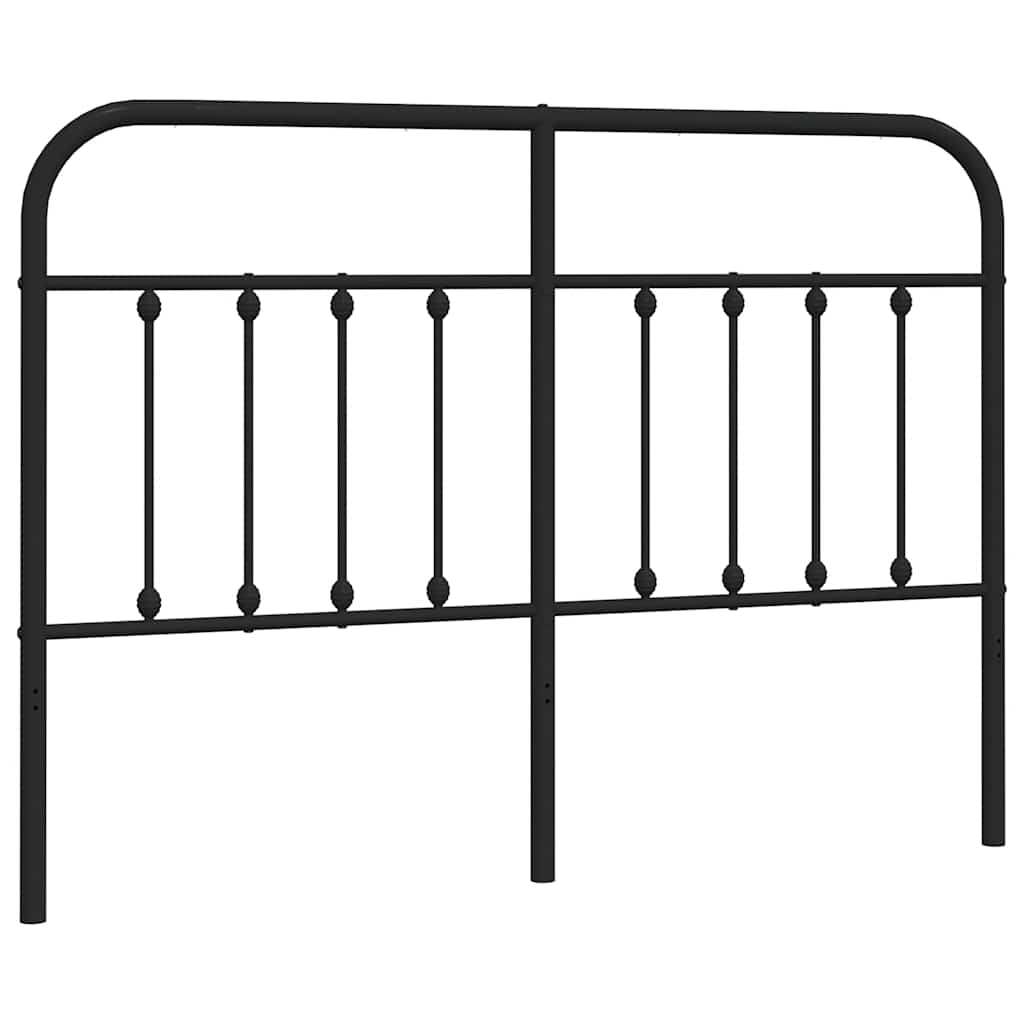vidaXL Tăblie de pat metalică, negru, 150 cm vidaXL Tăblie de pat metalică, negru, 150 cm