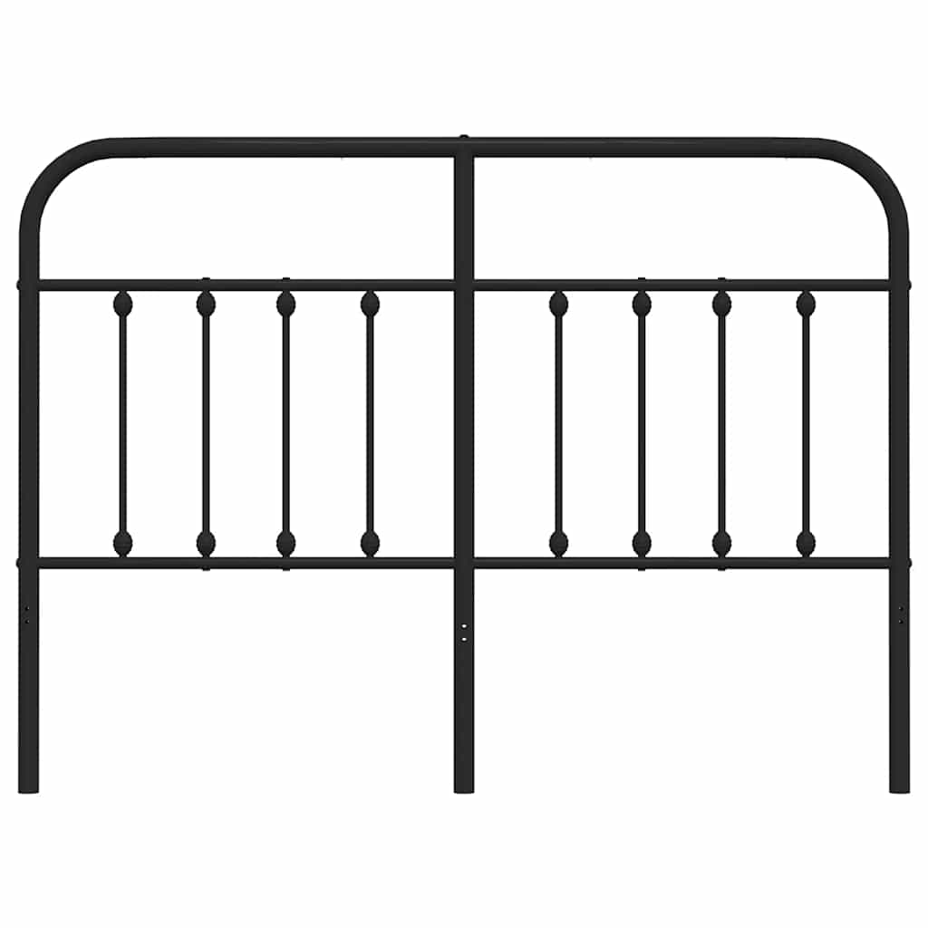 vidaXL Tăblie de pat metalică, negru, 150 cm vidaXL Tăblie de pat metalică, negru, 150 cm