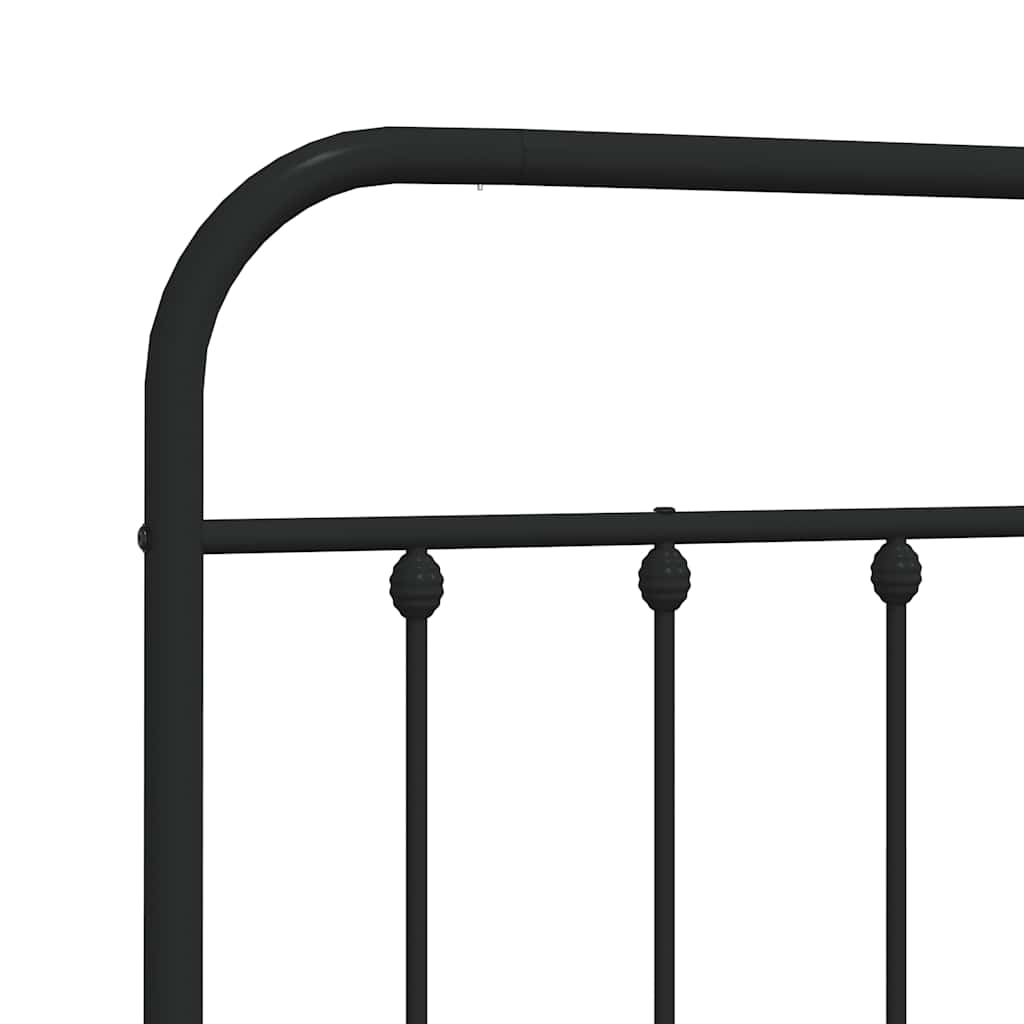 vidaXL Tăblie de pat metalică, negru, 150 cm vidaXL Tăblie de pat metalică, negru, 150 cm