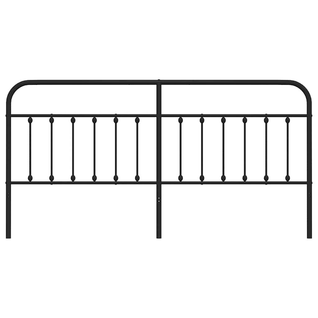 vidaXL Tăblie de pat metalică, negru, 193 cm vidaXL Tăblie de pat metalică, negru, 193 cm