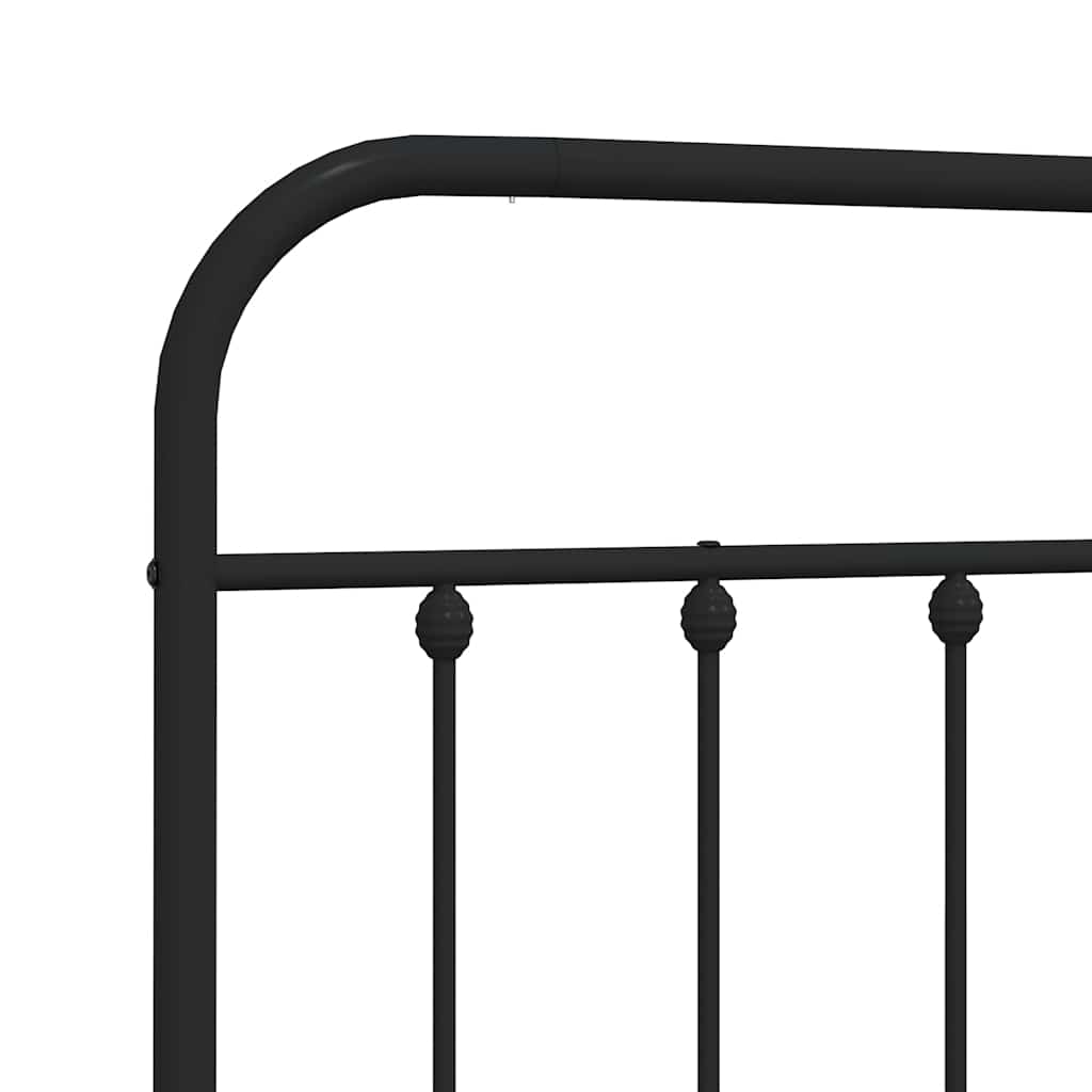 vidaXL Tăblie de pat metalică, negru, 193 cm vidaXL Tăblie de pat metalică, negru, 193 cm