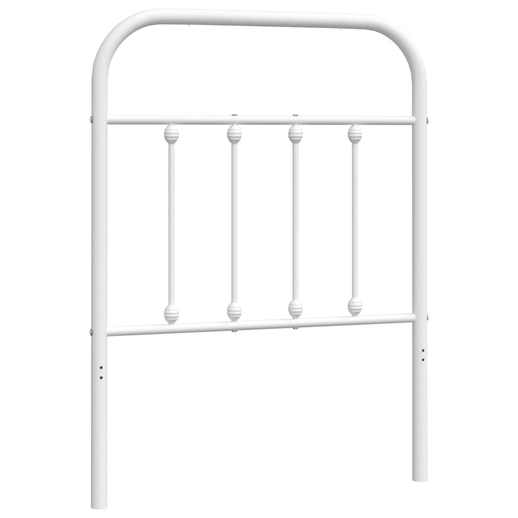 vidaXL Tăblie de pat metalică, alb, 75 cm vidaXL Tăblie de pat metalică, alb, 75 cm