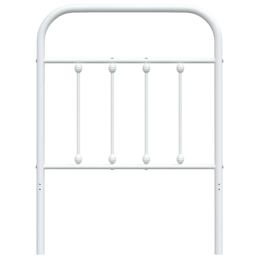 vidaXL Tăblie de pat metalică, alb, 75 cm vidaXL Tăblie de pat metalică, alb, 75 cm