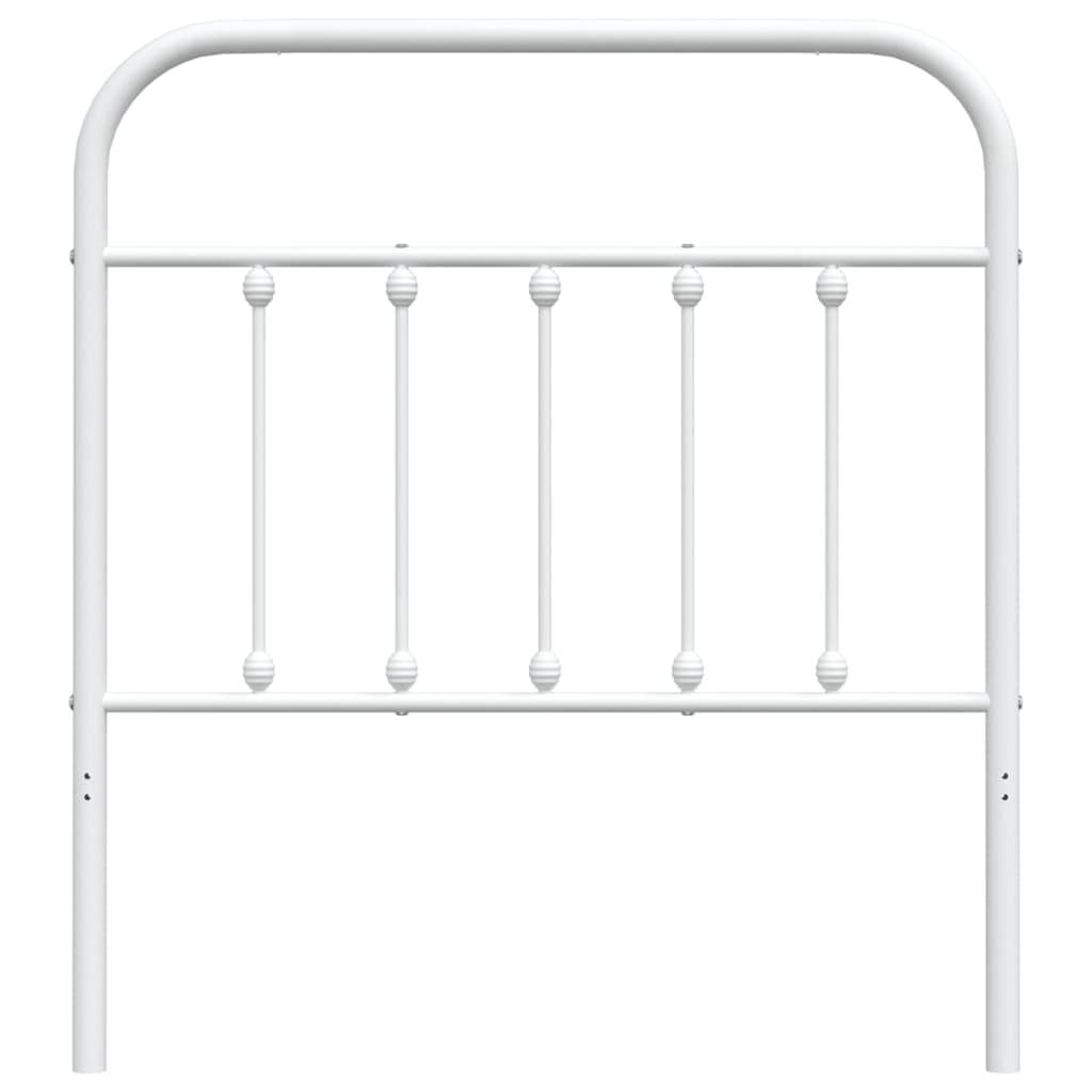 vidaXL Tăblie de pat metalică, alb, 80 cm vidaXL Tăblie de pat metalică, alb, 80 cm