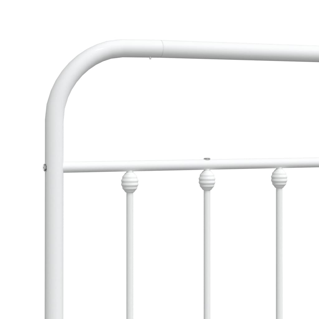 vidaXL Tăblie de pat metalică, alb, 90 cm vidaXL Tăblie de pat metalică, alb, 90 cm