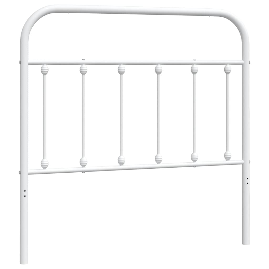 vidaXL Tăblie de pat metalică, alb, 100 cm