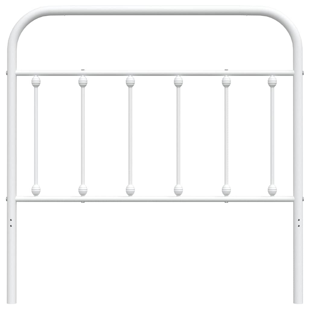 vidaXL Tăblie de pat metalică, alb, 100 cm