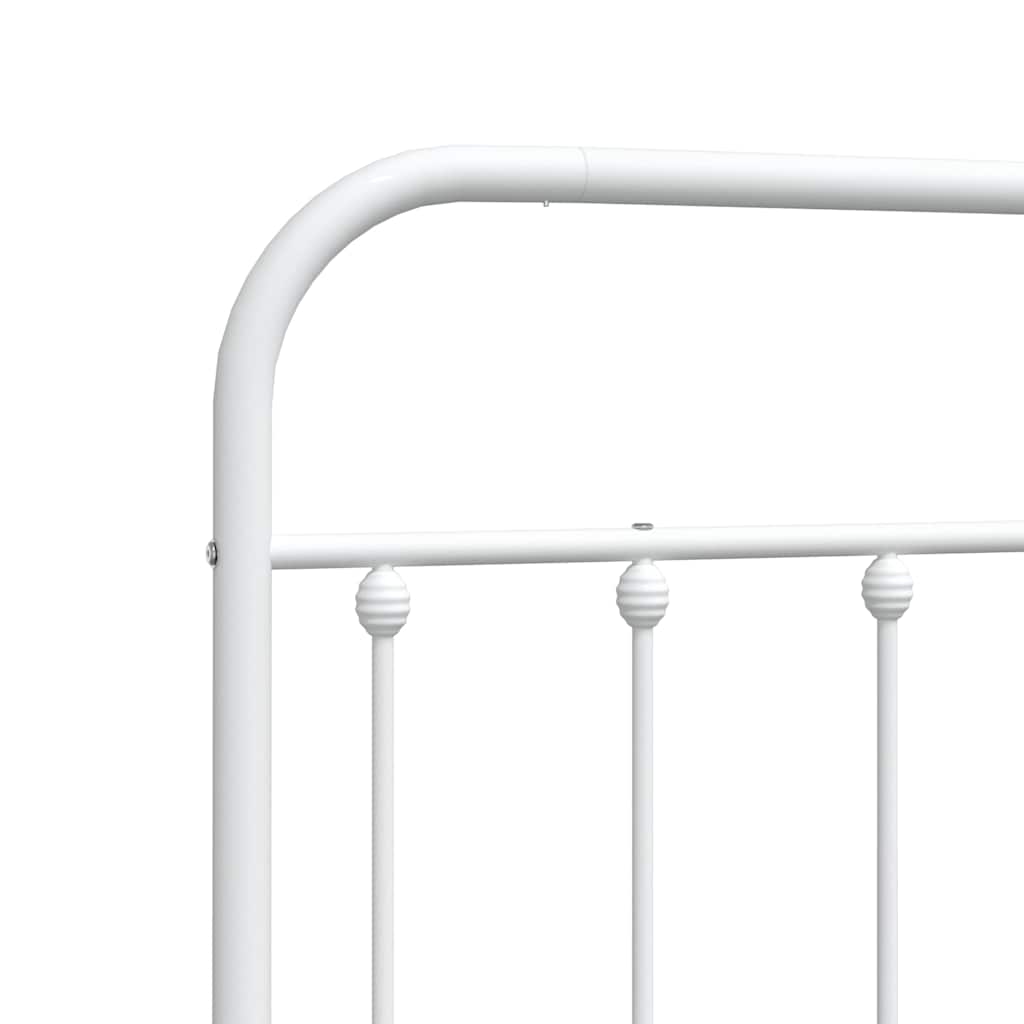 vidaXL Tăblie de pat metalică, alb, 100 cm