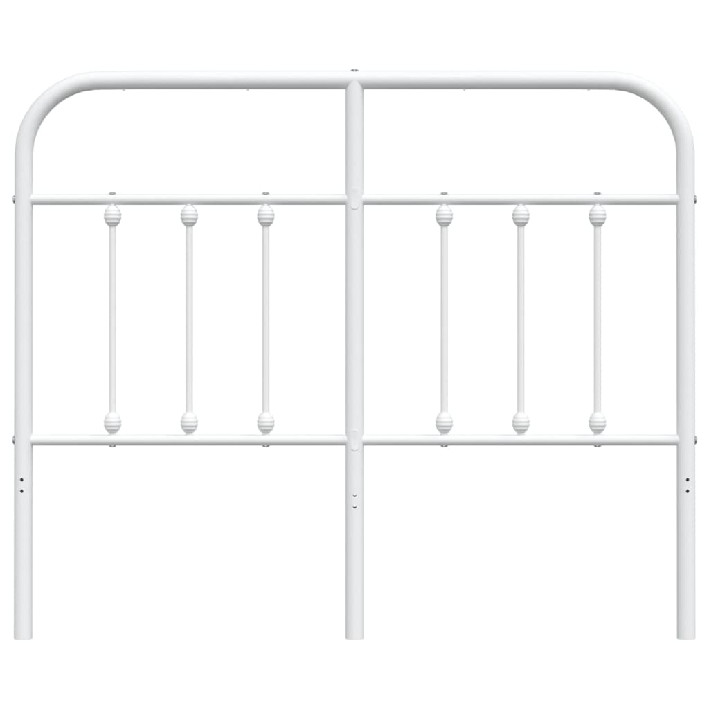 vidaXL Tăblie de pat metalică, alb, 120 cm