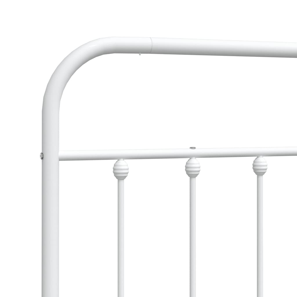 vidaXL Tăblie de pat metalică, alb, 140 cm vidaXL Tăblie de pat metalică, alb, 140 cm