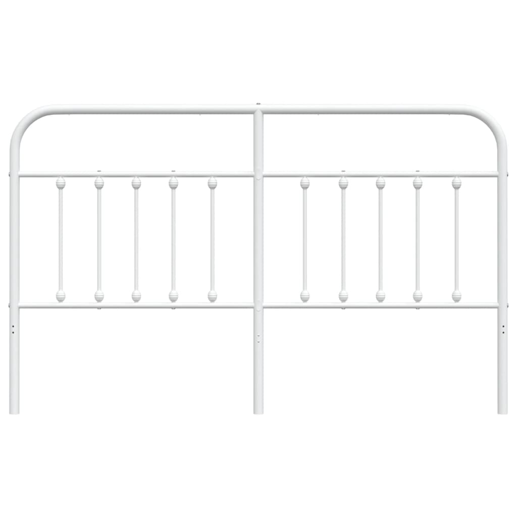 vidaXL Tăblie de pat metalică, alb, 160 cm