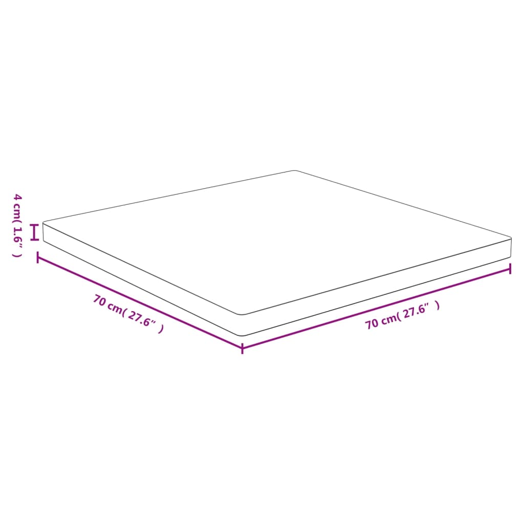 vidaXL Blat de masă, 70x70x4 cm, bambus vidaXL Blat de masă, 70x70x4 cm, bambus