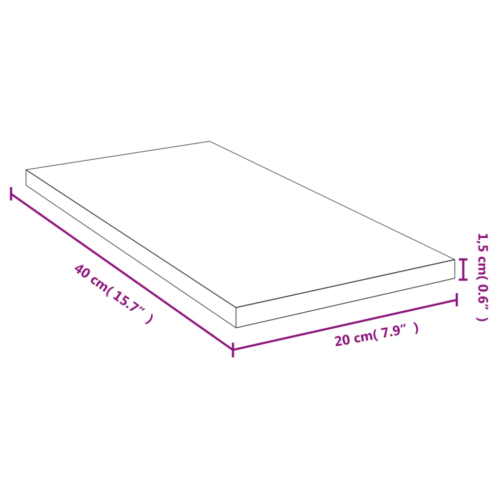 vidaXL Raft de perete, 40x20x1,5 cm, bambus