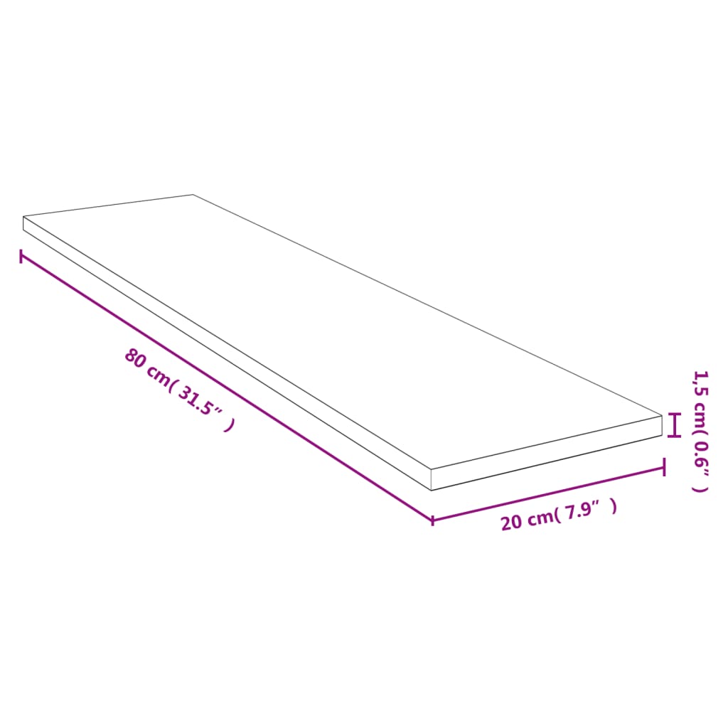 vidaXL Raft de perete, 80x20x1,5 cm, bambus vidaXL Raft de perete, 80x20x1,5 cm, bambus