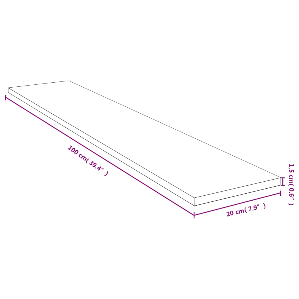 vidaXL Raft de perete, 100x20x1,5 cm, bambus
