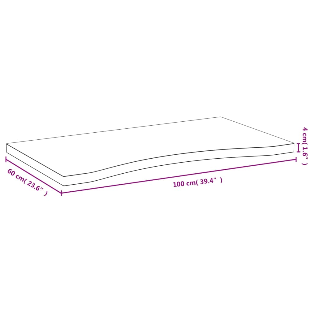 vidaXL Blat de birou, 100x60x4 cm, bambus vidaXL Blat de birou, 100x60x4 cm, bambus