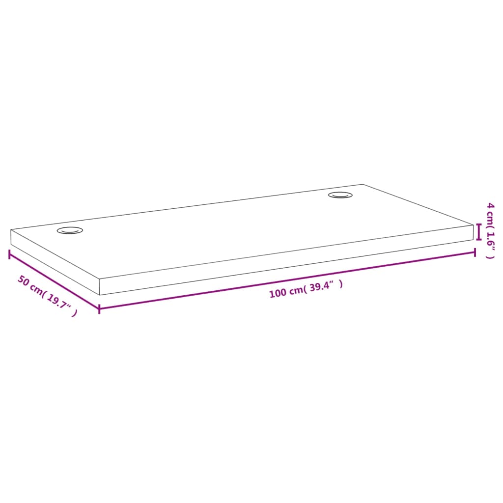 vidaXL Blat de birou, 100x50x4 cm, bambus vidaXL Blat de birou, 100x50x4 cm, bambus