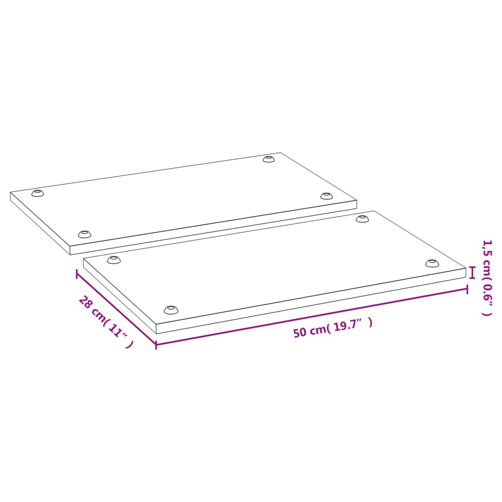 vidaXL Protecții pentru aragaz, 2 buc., 50x28x1,5 cm, bambus vidaXL Protecții pentru aragaz, 2 buc., 50x28x1,5 cm, bambus