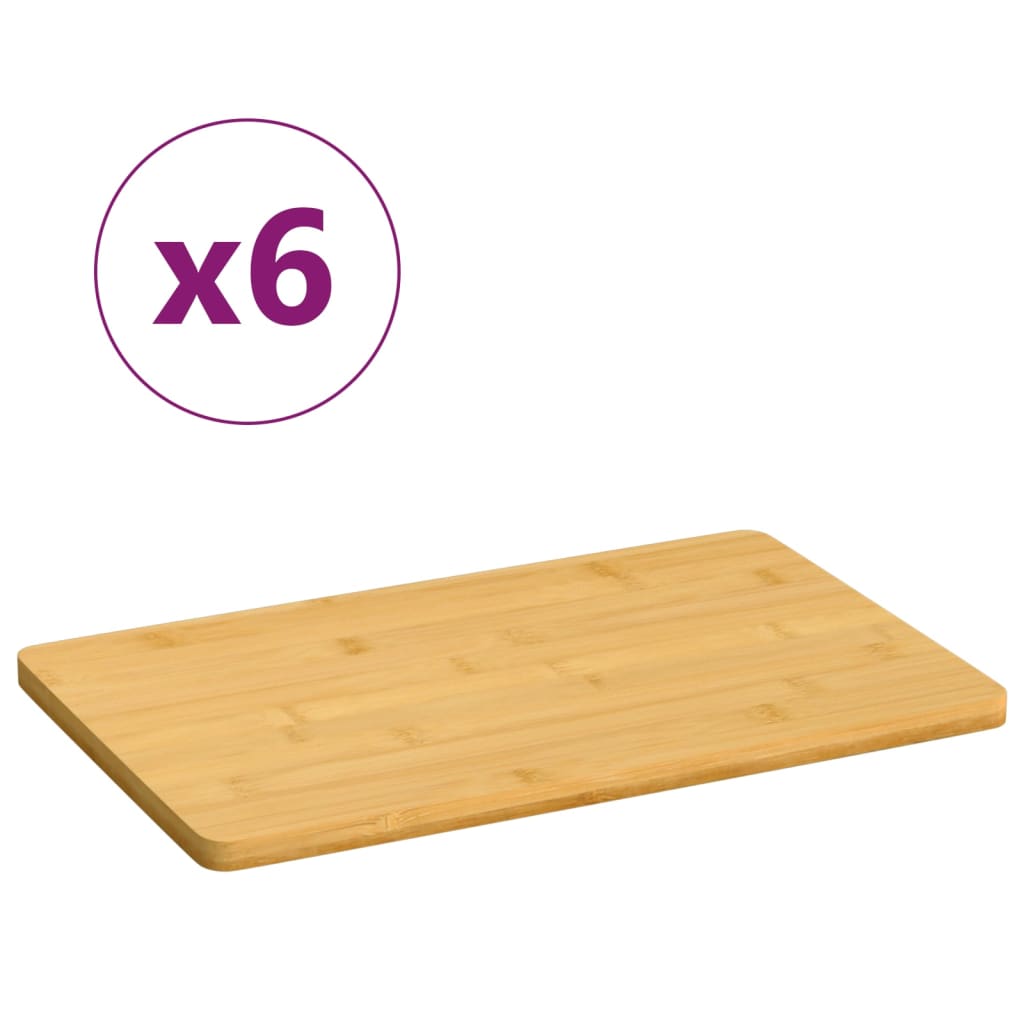 vidaXL Platou pentru mic dejun, 6 buc., 22x14x0,8 cm, bambus vidaXL Platou pentru mic dejun, 6 buc., 22x14x0,8 cm, bambus