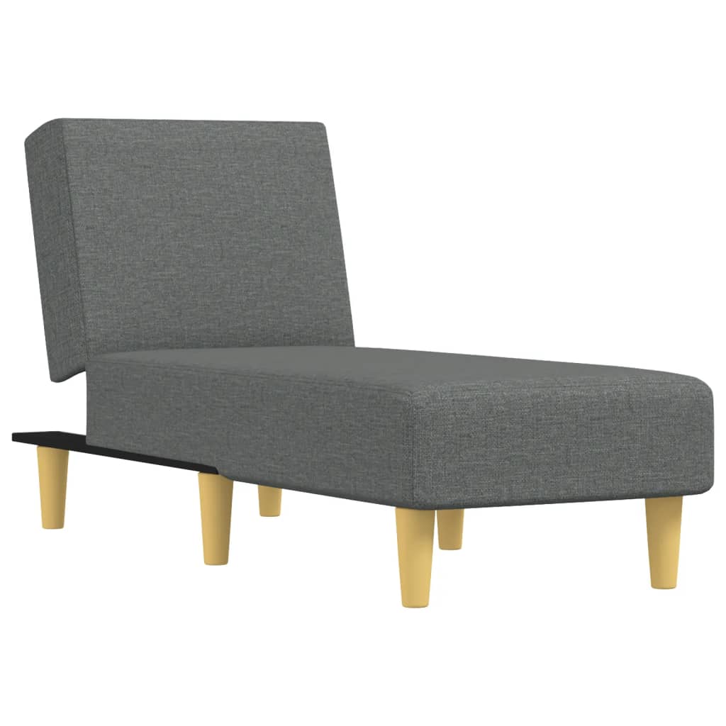 vidaXL Șezlong, gri închis, material textil vidaXL Șezlong, gri închis, material textil