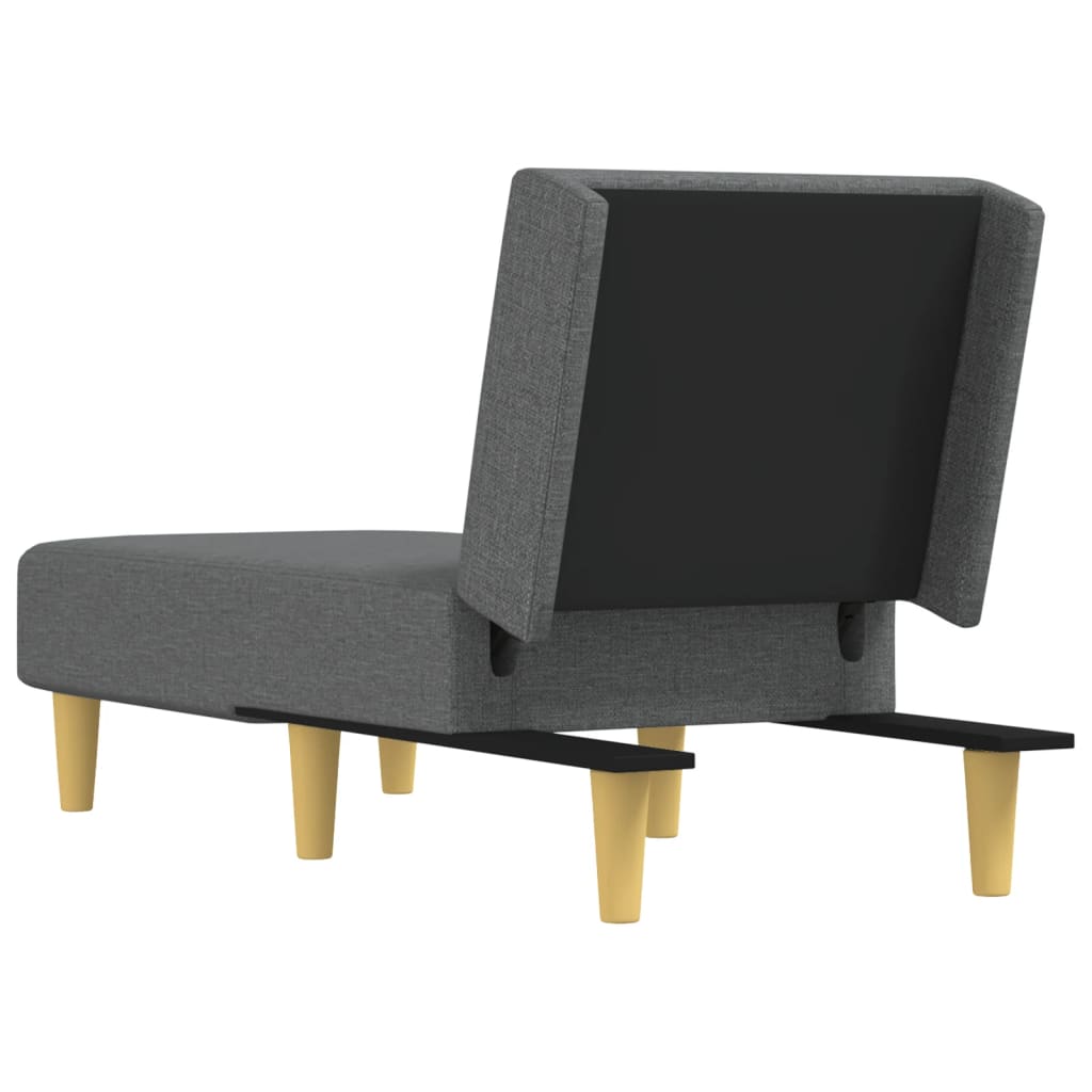 vidaXL Șezlong, gri închis, material textil vidaXL Șezlong, gri închis, material textil