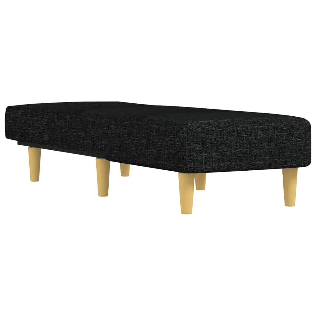 vidaXL Șezlong, negru, material textil