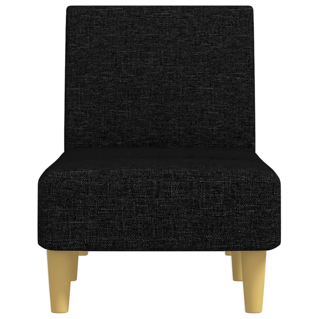 vidaXL Șezlong, negru, material textil