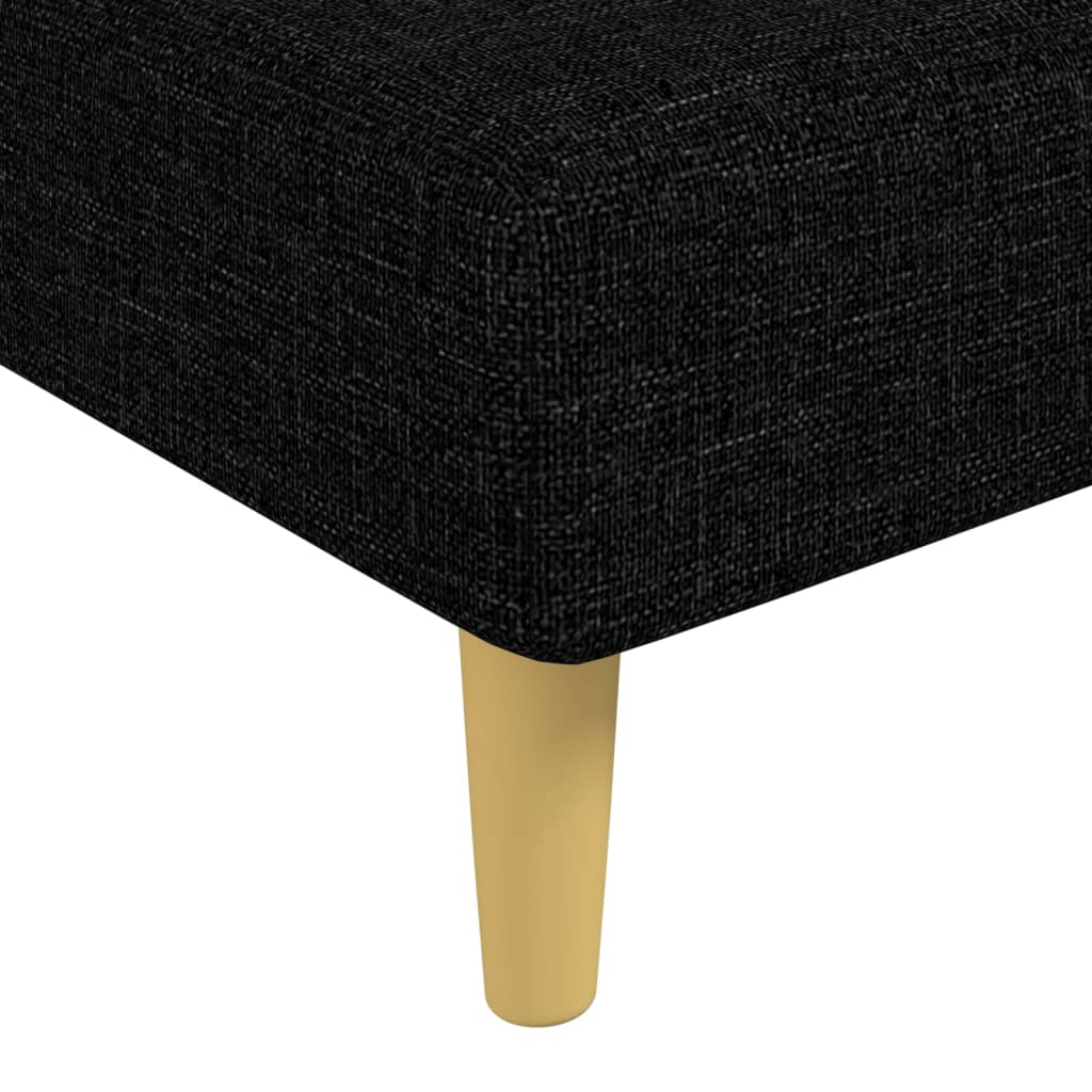 vidaXL Șezlong, negru, material textil