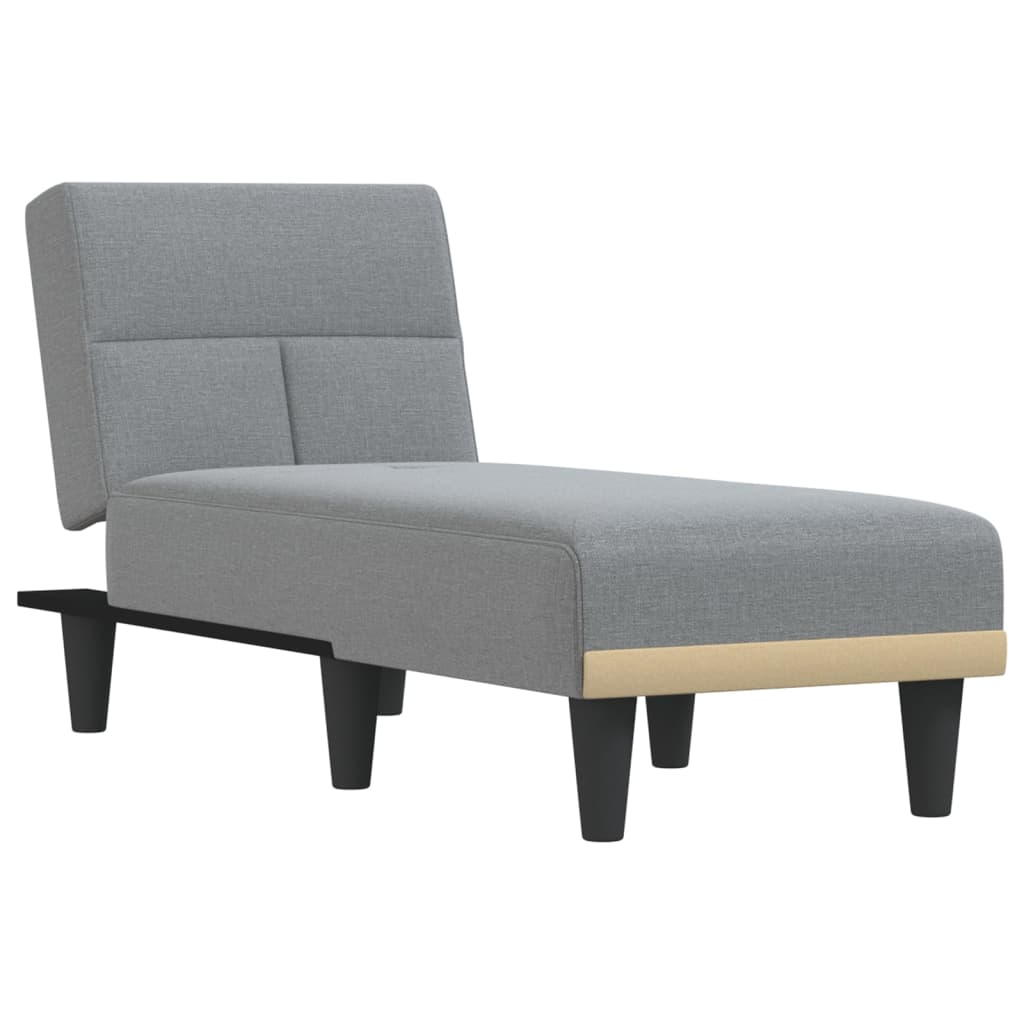 vidaXL Șezlong, gri deschis, material textil vidaXL Șezlong, gri deschis, material textil
