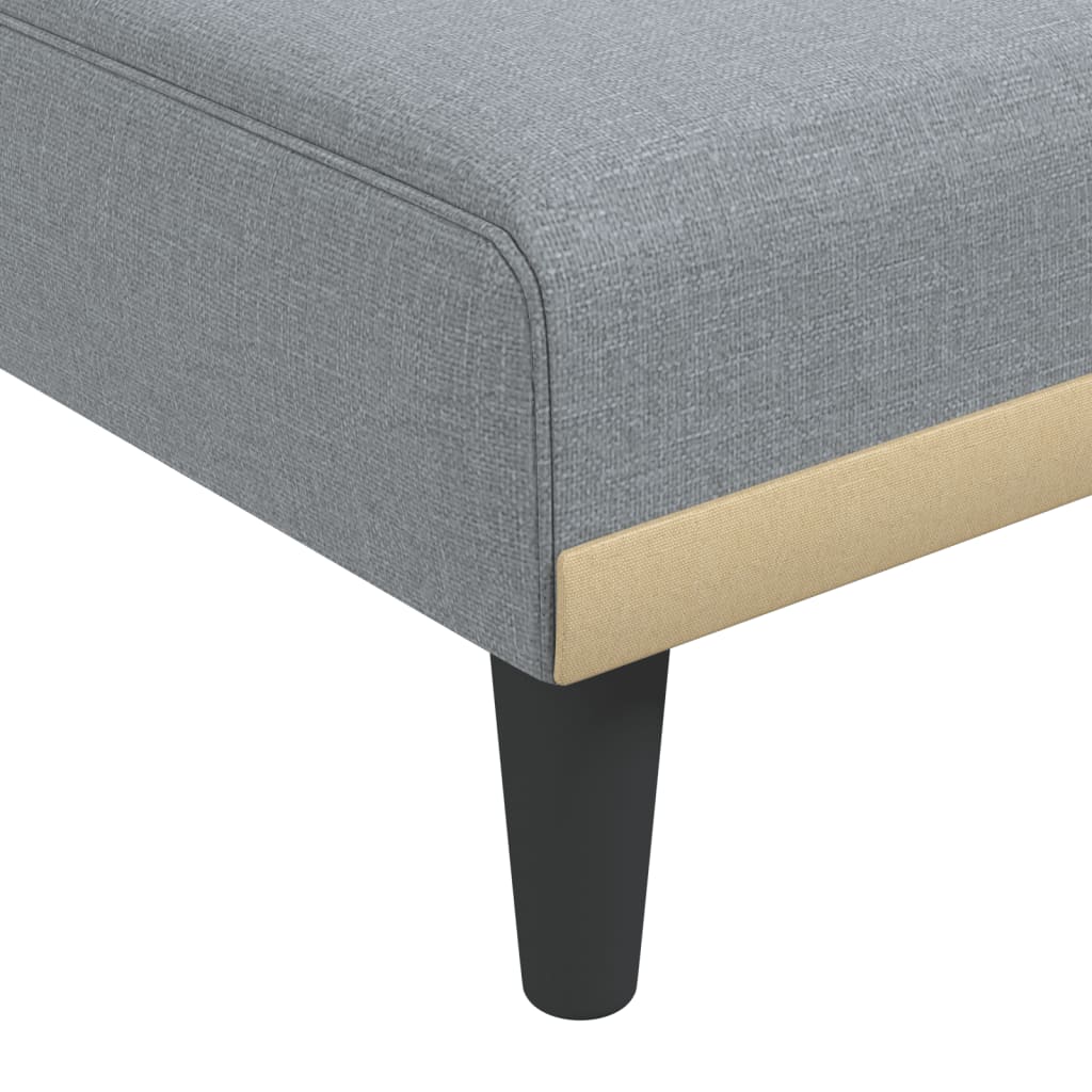 vidaXL Șezlong, gri deschis, material textil vidaXL Șezlong, gri deschis, material textil