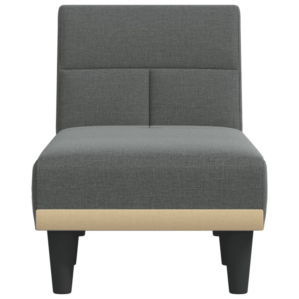 vidaXL Șezlong, gri închis, material textil