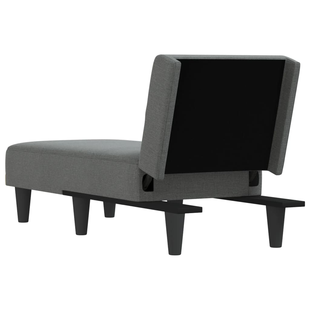 vidaXL Șezlong, gri închis, material textil