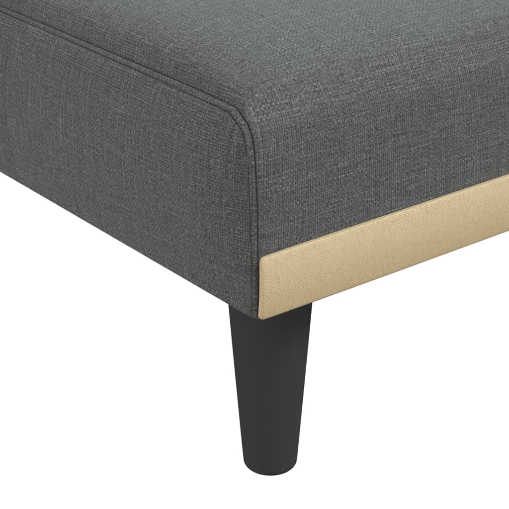 vidaXL Șezlong, gri închis, material textil